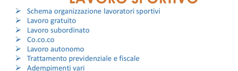 lavoro sportivo